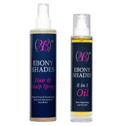 Ebony Shades Hair Restoring &amp; Growth Oil 100ml + Hair Scalp Spray 250ml